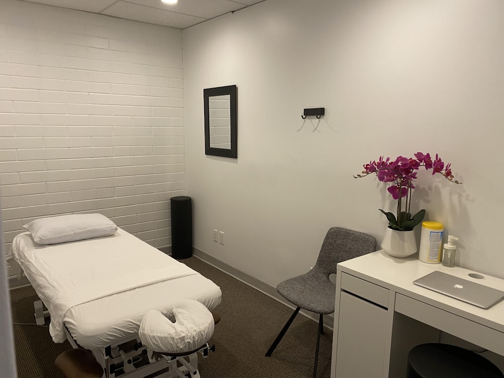 A calm treatment room at Asha Wellness Centre