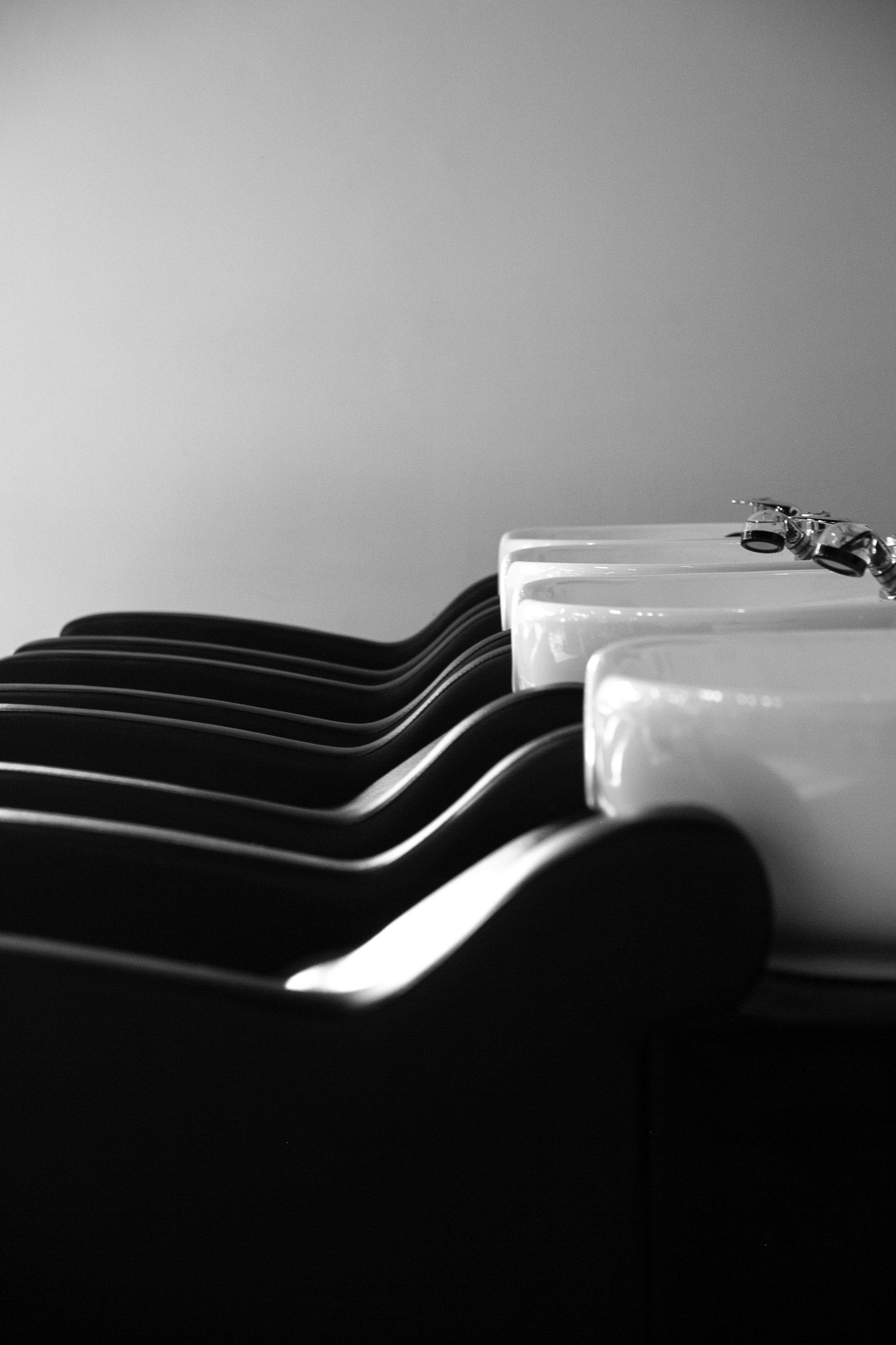 Salon styling chairs at HD Hair Studio