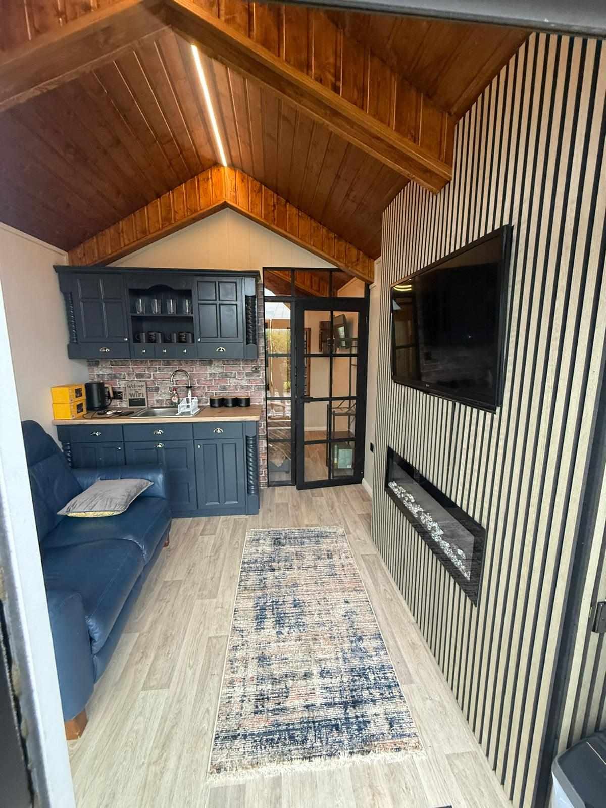Living room with fireplace