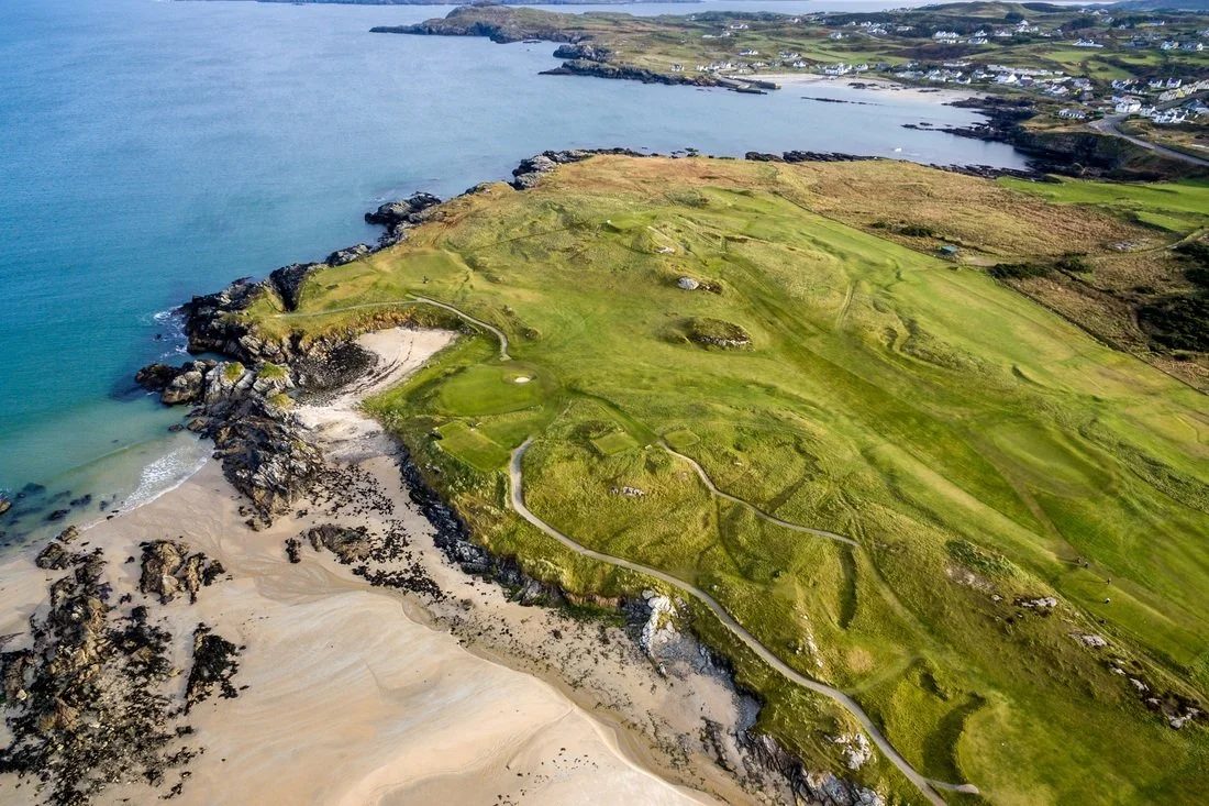 Aerial view of the Donegal coastline near Mulroy Bay