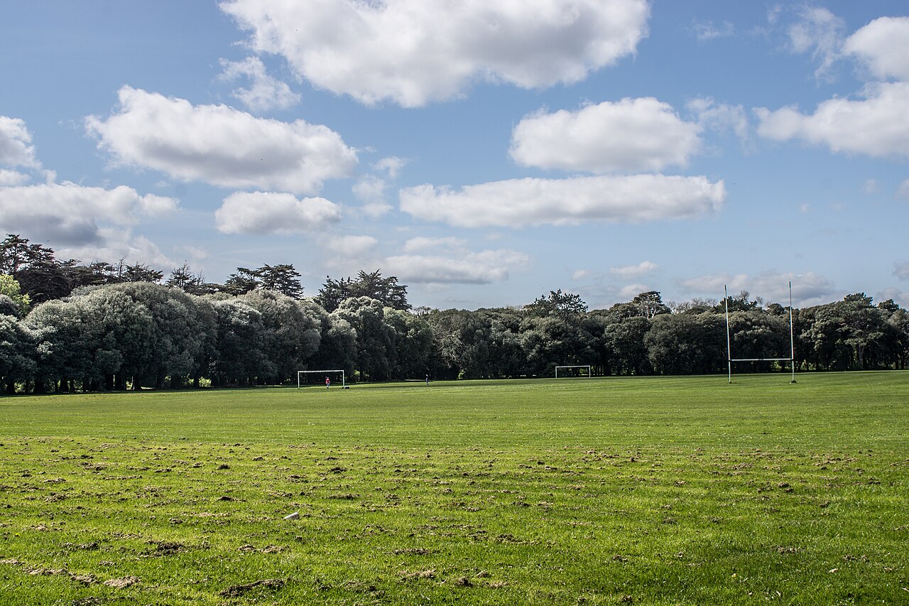 Open playing fields and green space in St. Anne's Park