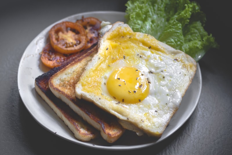 Breakfast options at Upper Crust